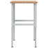 Banco de trabajo rectangular madera maciza 100x60x(71,5-98)