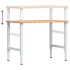 Banco de trabajo rectangular madera maciza 100x60x(71,5-98)