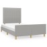 Estructura de cama sin colchón tela gris claro 120x190