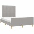 Estructura de cama sin colchón tela gris claro 120x190