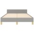 Estructura de cama sin colchón tela gris claro 120x190