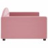 Sofá cama terciopelo rosa 100x200