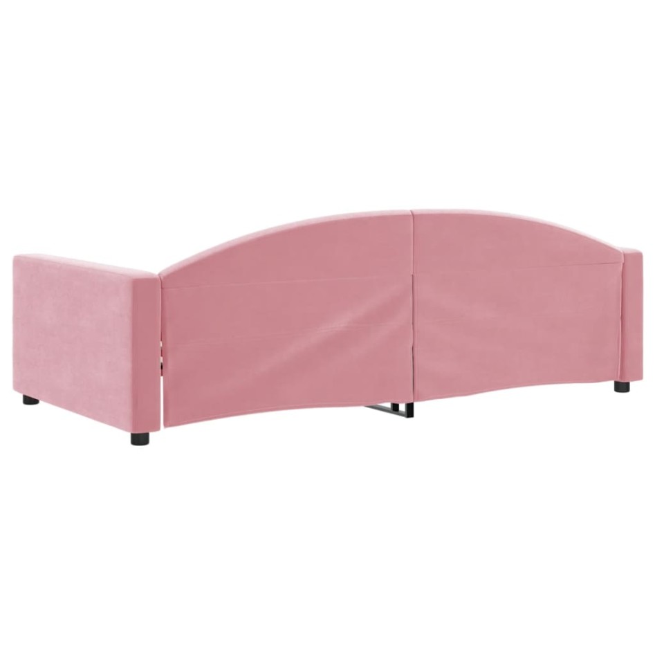 Sofá cama terciopelo rosa 100x200