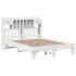 Estructura de cama sin colchón madera de pino blanca 140x190
