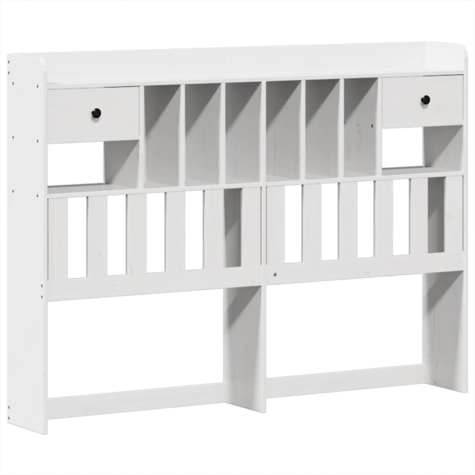 Estructura de cama sin colchón madera de pino blanca 140x190