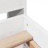 Estructura de cama sin colchón madera de pino blanca 140x190