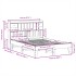 Estructura de cama sin colchón madera de pino blanca 140x190