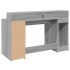 Escritorio con LED madera ingeniería gris sonoma 140x55x91