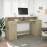 Escritorio con LED madera ingeniería roble Sonoma 160x55x91