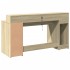 Escritorio con LED madera ingeniería roble Sonoma 160x55x91