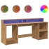 Escritorio con LED madera ingeniería roble artisian
