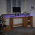 Escritorio con LED madera ingeniería roble artisian