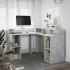 Escritorio con LED madera ingeniería gris hormigón