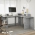 Escritorio con LED madera ingeniería gris hormigón