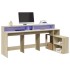 Escritorio con LED madera ingeniería roble Sonoma 200x104x91