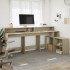 Escritorio con LED madera ingeniería roble Sonoma 200x104x91