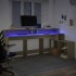 Escritorio con LED madera ingeniería roble Sonoma 200x104x91