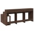 Escritorio con LED madera ingeniería marrón roble 200x104x91