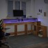 Escritorio con LED madera ingeniería artisian 200x104x91