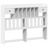 Cama con estantería sin colchón madera maciza blanca 160x200