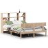Cama con estantería sin colchón madera maciza de pino