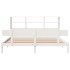 Cama con estantería sin colchón madera maciza blanca 200x200