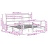 Cama con estantería sin colchón madera maciza blanca 200x200