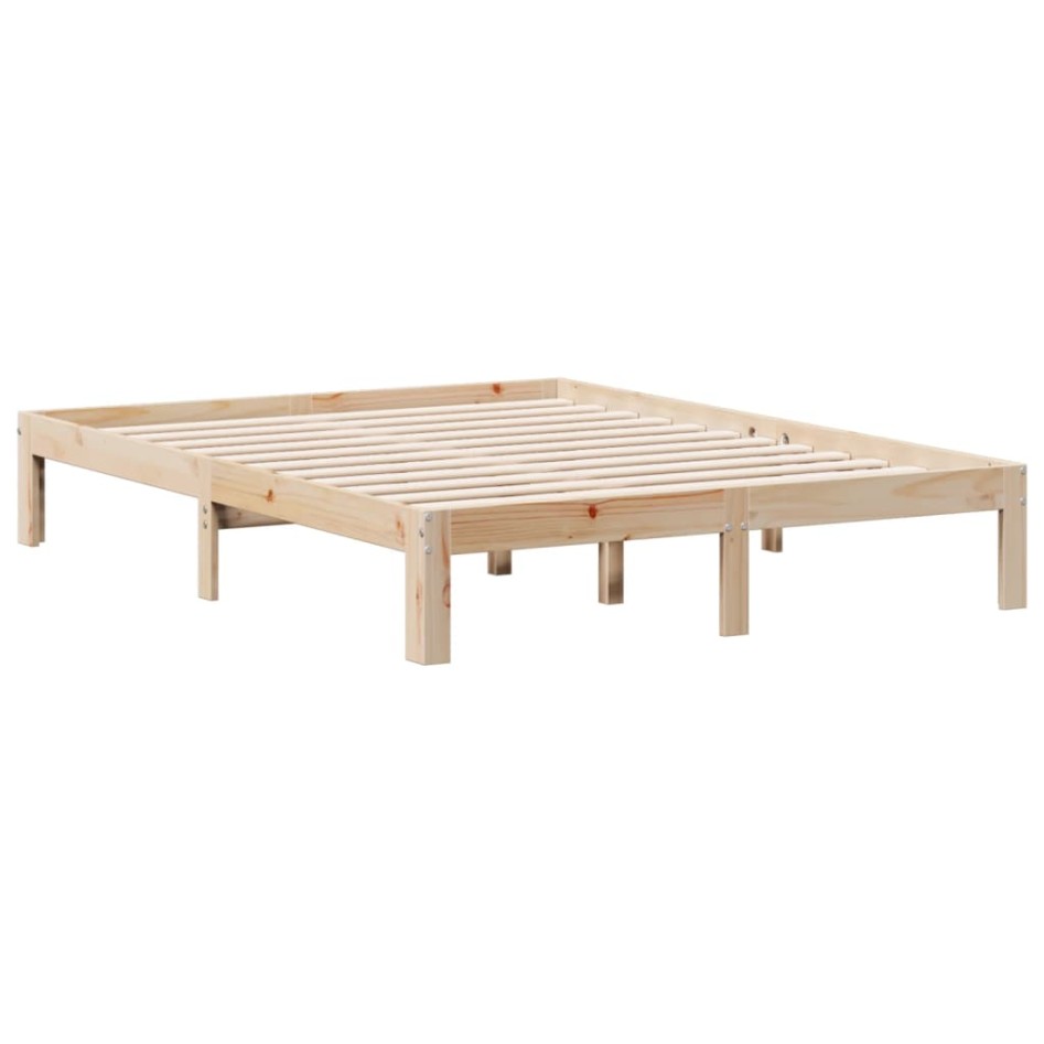 Cama con estantería sin colchón madera maciza de pino