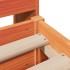 Cama sin colchón madera maciza de pino marrón cera 180x200