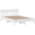 Estructura de cama sin colchón madera de pino blanca 150x200