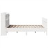 Estructura de cama sin colchón madera de pino blanca 150x200