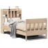Estructura de cama sin colchón madera maciza de pino 100x200