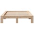 Estructura de cama sin colchón madera maciza de pino 120x190