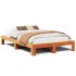 Estructura de cama sin colchón madera maciza marrón 120x190