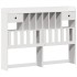 Cama con estantería sin colchón madera maciza blanca 150x200