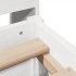 Cama con estantería sin colchón madera maciza blanca 150x200