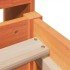 Cama con estantería sin colchón madera maciza marrón 100x200