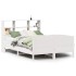 Cama con estantería sin colchón madera maciza blanca 160x200