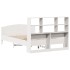 Cama con estantería sin colchón madera maciza blanca 160x200