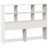 Cama con estantería sin colchón madera maciza blanca 160x200