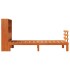 Cama con estantería sin colchón madera maciza marrón 75x190