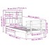Cama con estantería sin colchón madera maciza de pino 90x200
