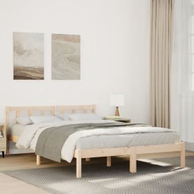 Cama extralarga sin colchón madera maciza de pino 160x220