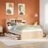 Cama con estantería sin colchón madera maciza de pino