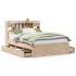 Cama con estantería sin colchón madera maciza de pino