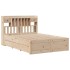 Cama con estantería sin colchón madera maciza de pino