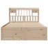 Cama con estantería sin colchón madera maciza de pino
