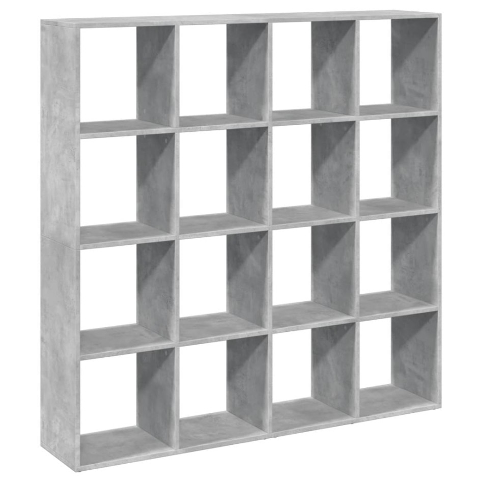 Estantería madera de ingeniería gris hormigón 137,5x29x137,5