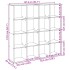 Estantería madera de ingeniería gris hormigón 137,5x29x137,5