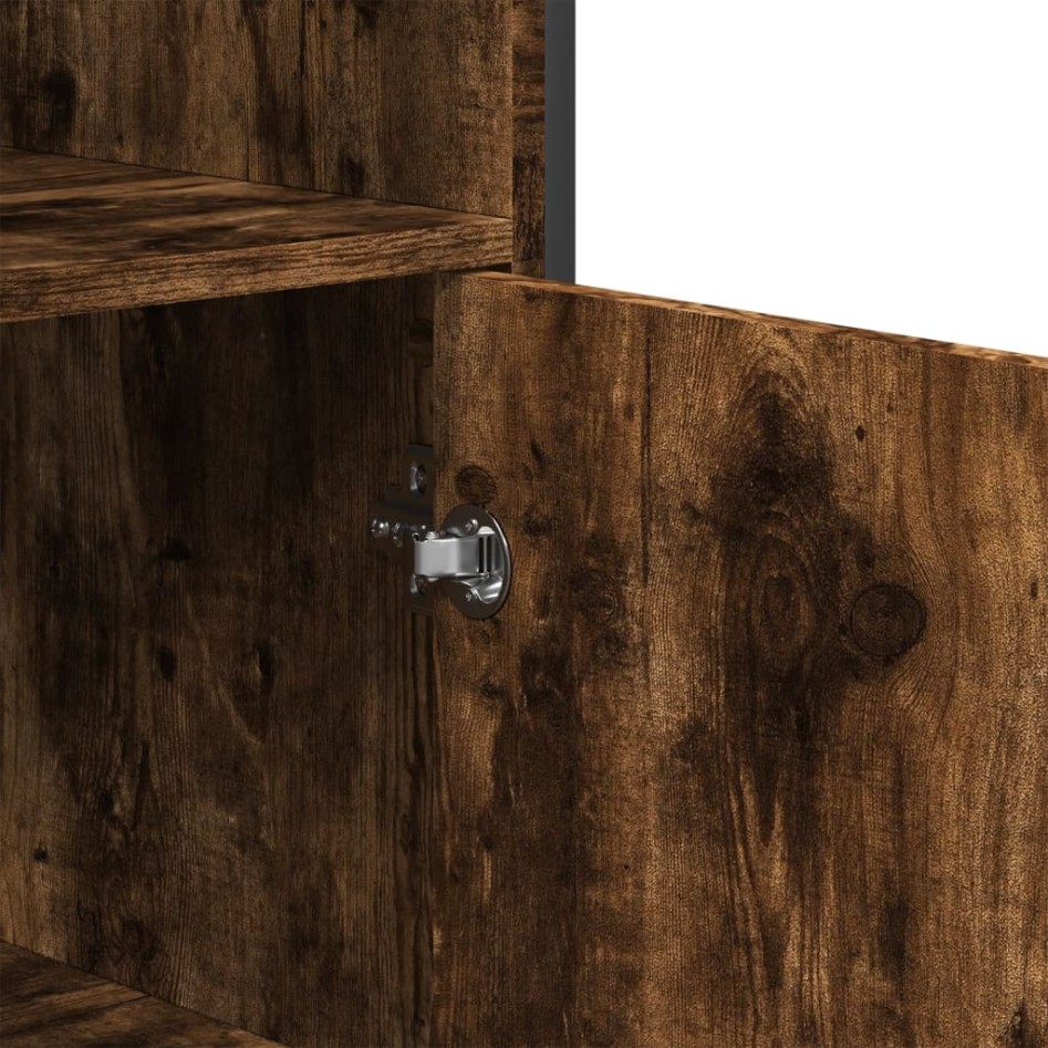 Aparador alto madera ingeniería roble ahumado